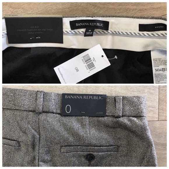 Banana Republic Avery Gold Metallic Pants sz 0 - Picture 3 of 3